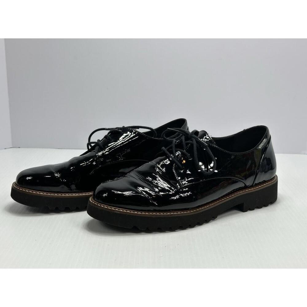 Mephisto Sabatina Black Patent Leather Oxford Lace‎ Up Shoes Size 9.5 Eur 7 - Picture 4 of 11